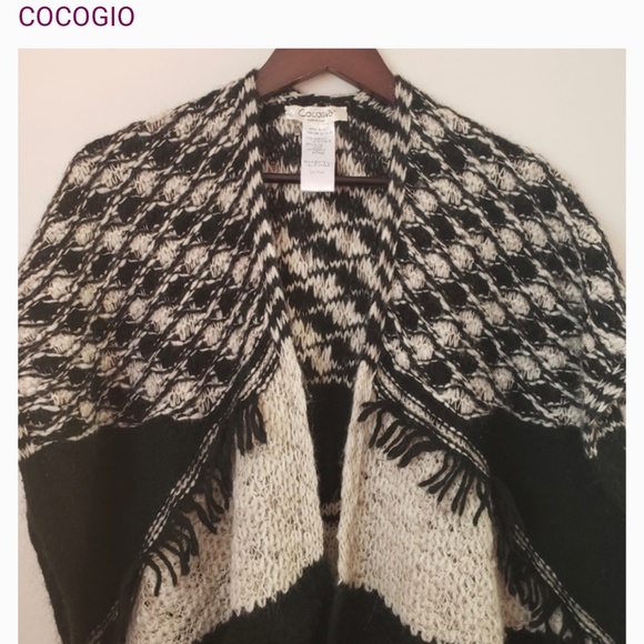 Anthropology Cocogio Italian wool blend poncho cape - Picture 3 of 5